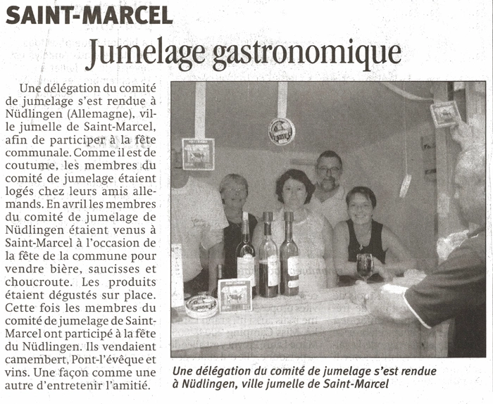 Jumelage gastronomique