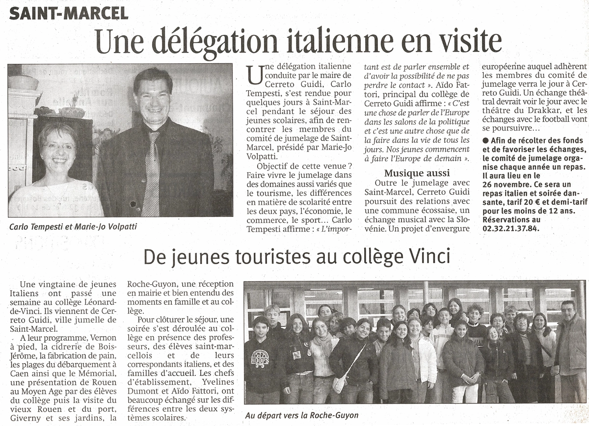 Une délégation italienne en visite