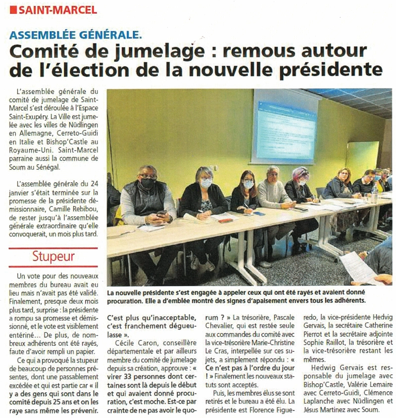 Remous autour de l'élection de la nouvelle présidente