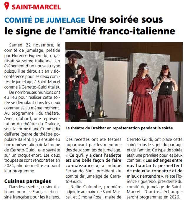 Le démocrate : Une soirée sous le signe de l'amitié franco italienne
